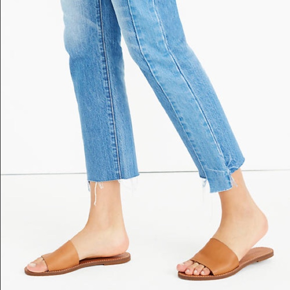 Madewell the Boardwalk post slide sandals.  New!